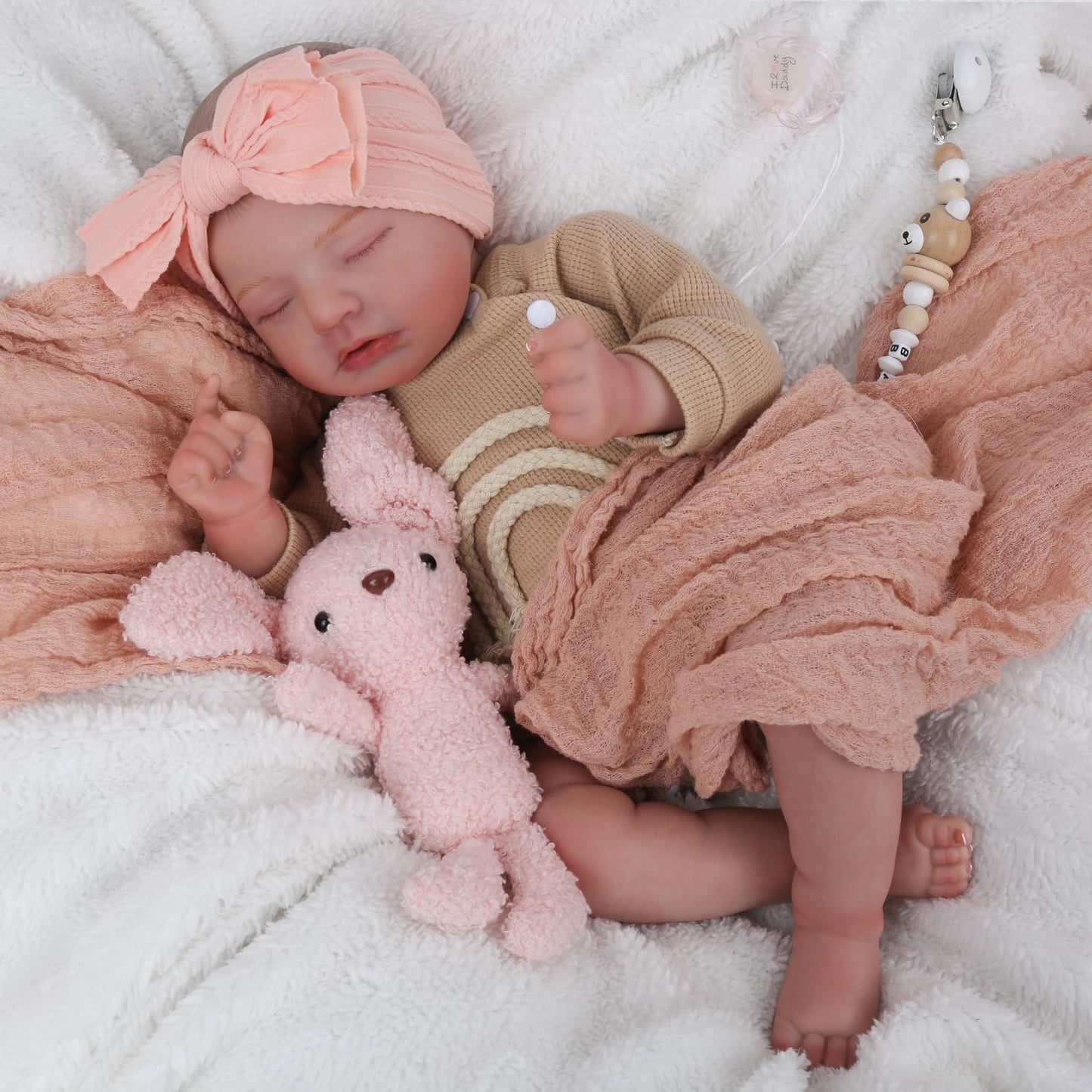CHAREX Reborn Baby Dolls Girl - 20 Inch Realistic Baby Doll Real Life Baby Doll,Sleeping Soft Reborn Doll,Newborn Lifelike Weighted Doll, Accessories Gift Toys for Ages 3+
