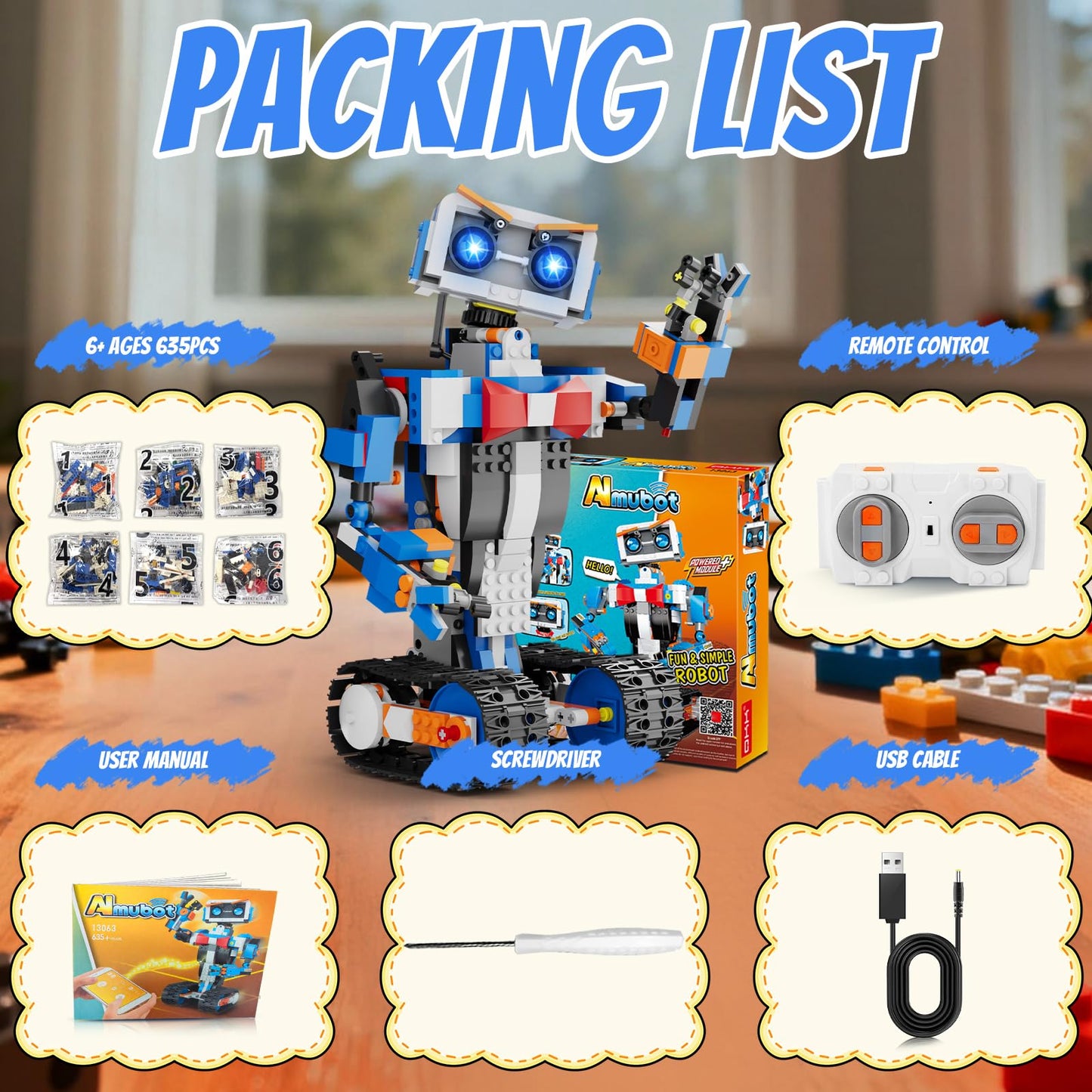 okk Robot Building Toys for Boys, STEM Projects for Kids Ages 6-12, Remote & APP Controlled Engineering Learning Educational Coding DIY Building Kit Rechargeable Robot Toy Gifts for Girls