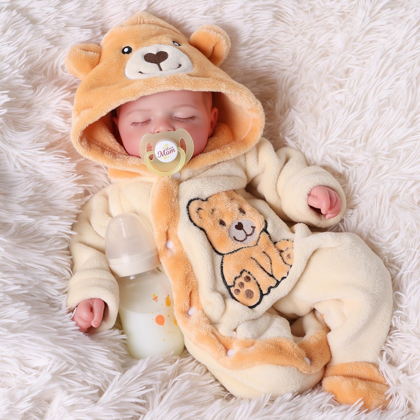 BABESIDE Lifelike Reborn Baby Dolls - Sleeping Realistic Newborn Soft Body Real Life Girl Dolls with Accessories Gifts for Kids Age 3 + & Collection, 20 inches