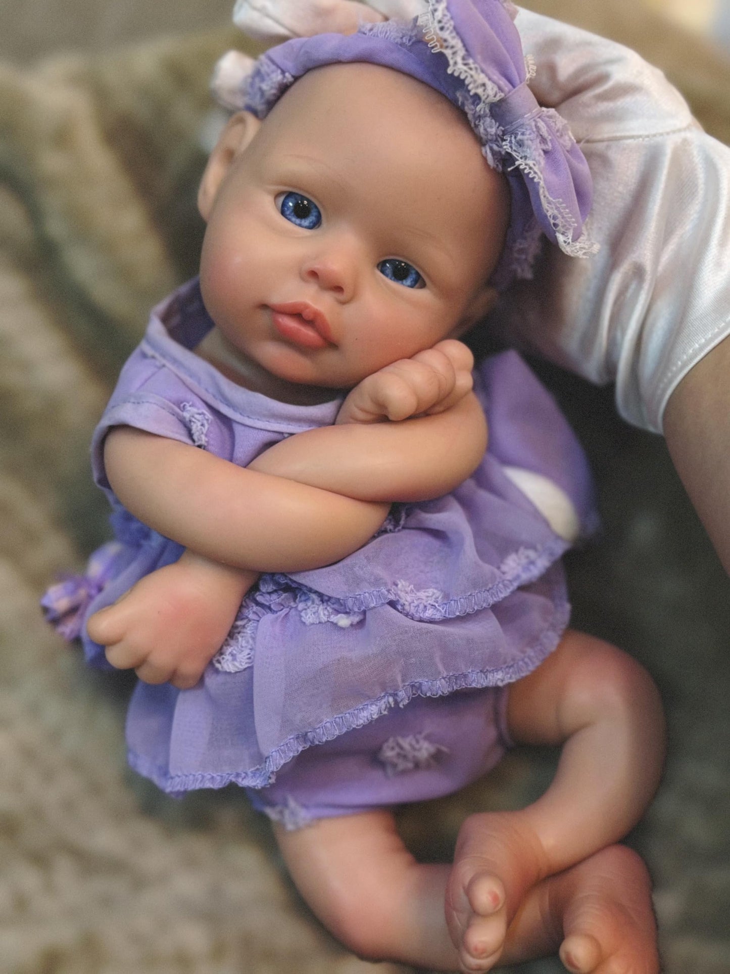 Aniiyy 13 Inch Full Body Silicone Baby Dolls Can Open Mouth Take a Pacifier Realistic Soft Silicone Reborn Baby Doll Birthday Gifts for Kids