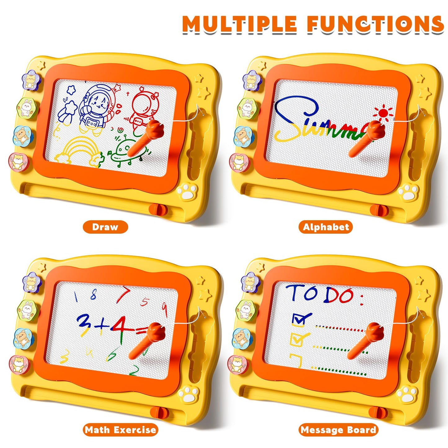 Large Magnetic Drawing Board Toddler Toys for 3 4 5 6 Year Old Kids Girls Boys, Doodle Board Montessori Preschool Educational Travel Toys Gifts for 3 4 5 6 Year Old Etch Sketch Erasable Writing Pad