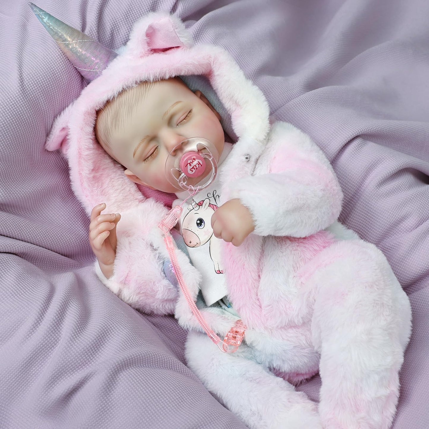Cloveray Reborn Baby Dolls – 20 Inch Real Baby Dolls That Look Real, Full Body Vinyl Girl Doll in Fantasy Horn Outfit with Accessories, Gift for Girls Ages 3+, Pretend Play & Collectors