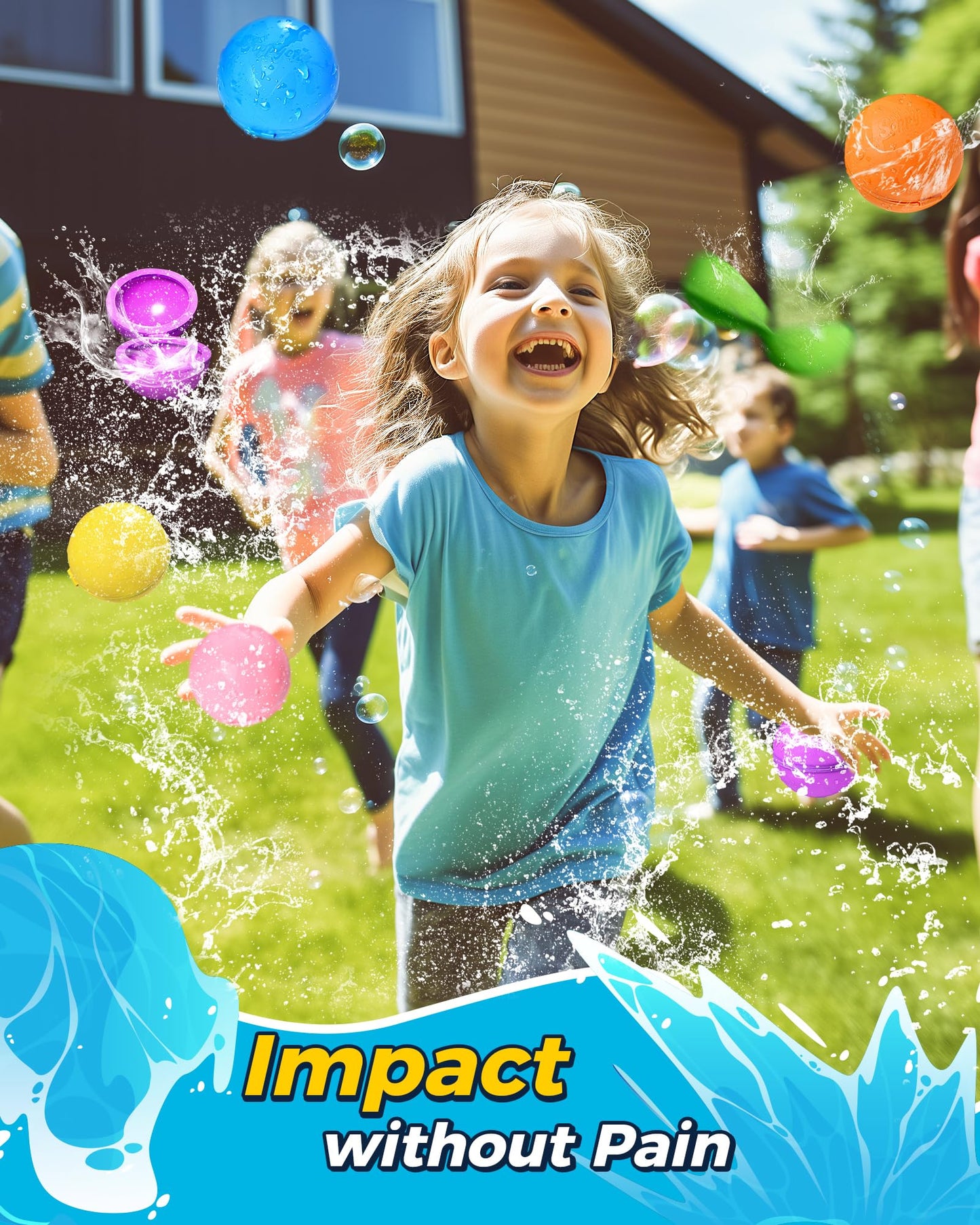 12Pcs Reusable Water Bomb balloons, Summer Toy Water Toy for Boys and Girls, Pool Beach Toys for Kids ages 3-12, Outdoor Activities Water Games Toys Self Sealing Water Splash Ball for Fun