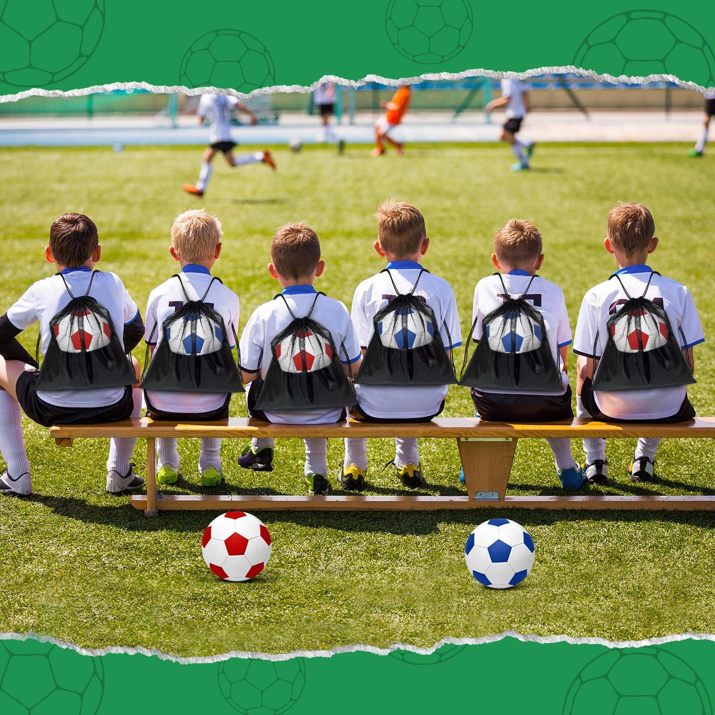 yasuwekik 2 Pack Operation Christmas Deflated Soccer Ball with Pump for Child Size 3,Size 4,Size 5 (Color, Size 3)