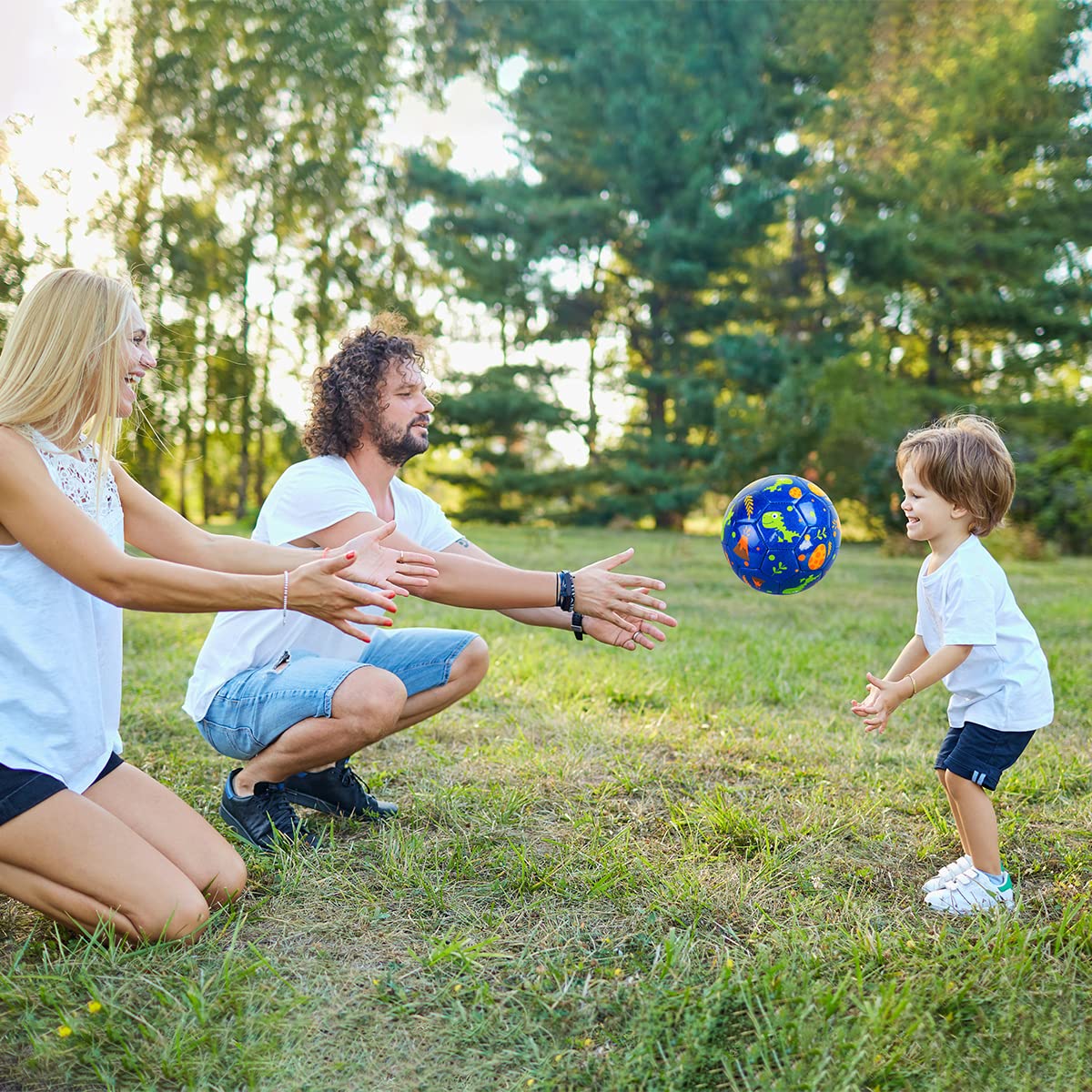 EVERICH TOY Toddler Soccer Ball - 5.9β Small Soccer Ball Size 2 with Pump - Dinosaur Toys Indoor Outdoor Play Balls Games - Great Birthday Gifts for Children Girls Boys