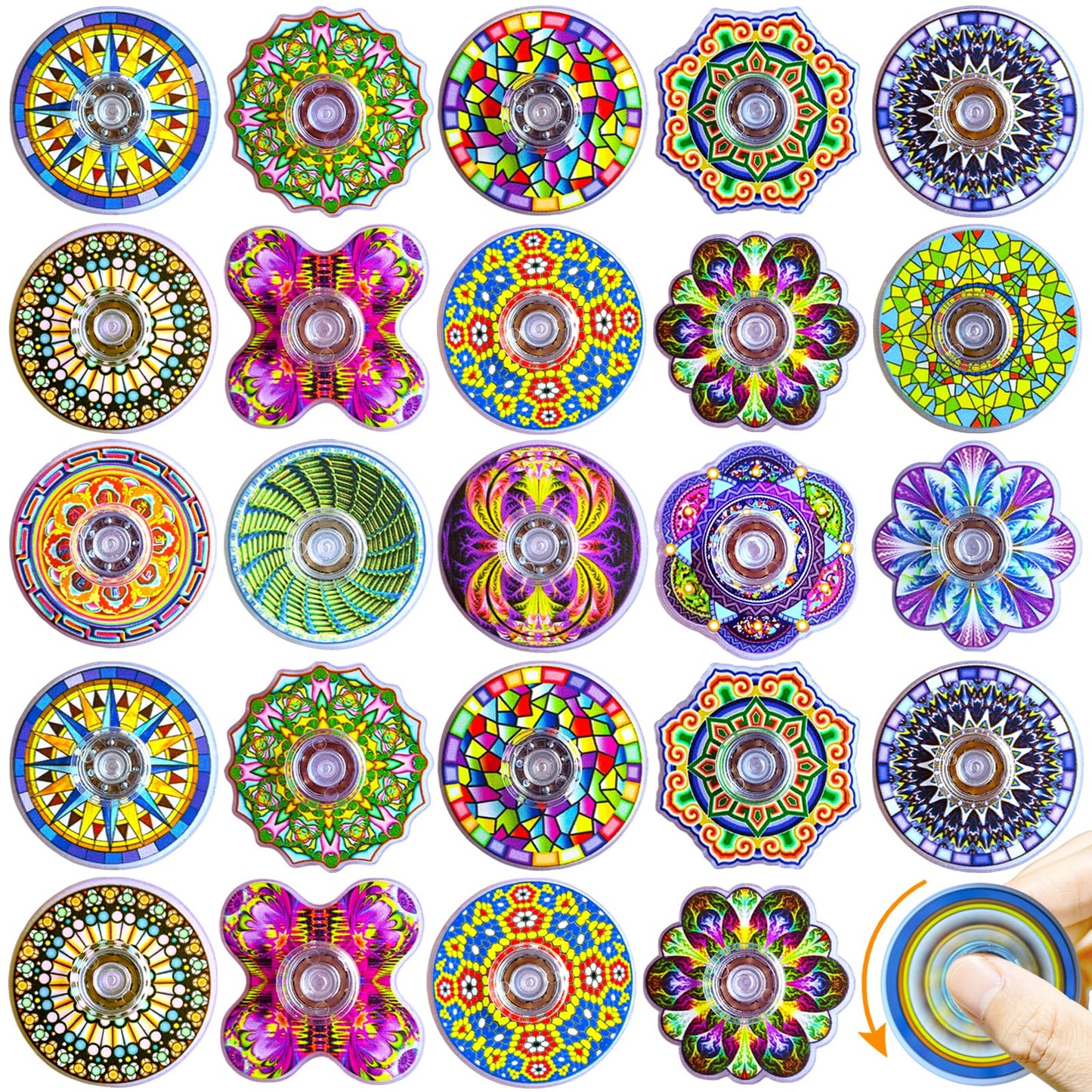 45 Pack Mini Fidget Spinner Fidget Toys Bulk,Party Favors Supplies Goodie Bag Stuffers Gifts for Kids Boys Girls Adults Anxiety ADHD Stress Relief,Carnival Treasure Box Sensory Toys Classroom Prizes
