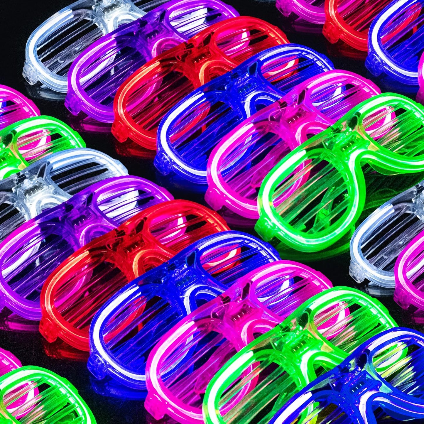 138 Pack Light up Glasses - 6 Colors & 3 Modes, LED Glasses Bulk Toys for Halloween Neon Rave Party Favor Glasses, Glow in the Dark Party Supplies for Carnival Festival Birthday Wedding Gift Adult Kid