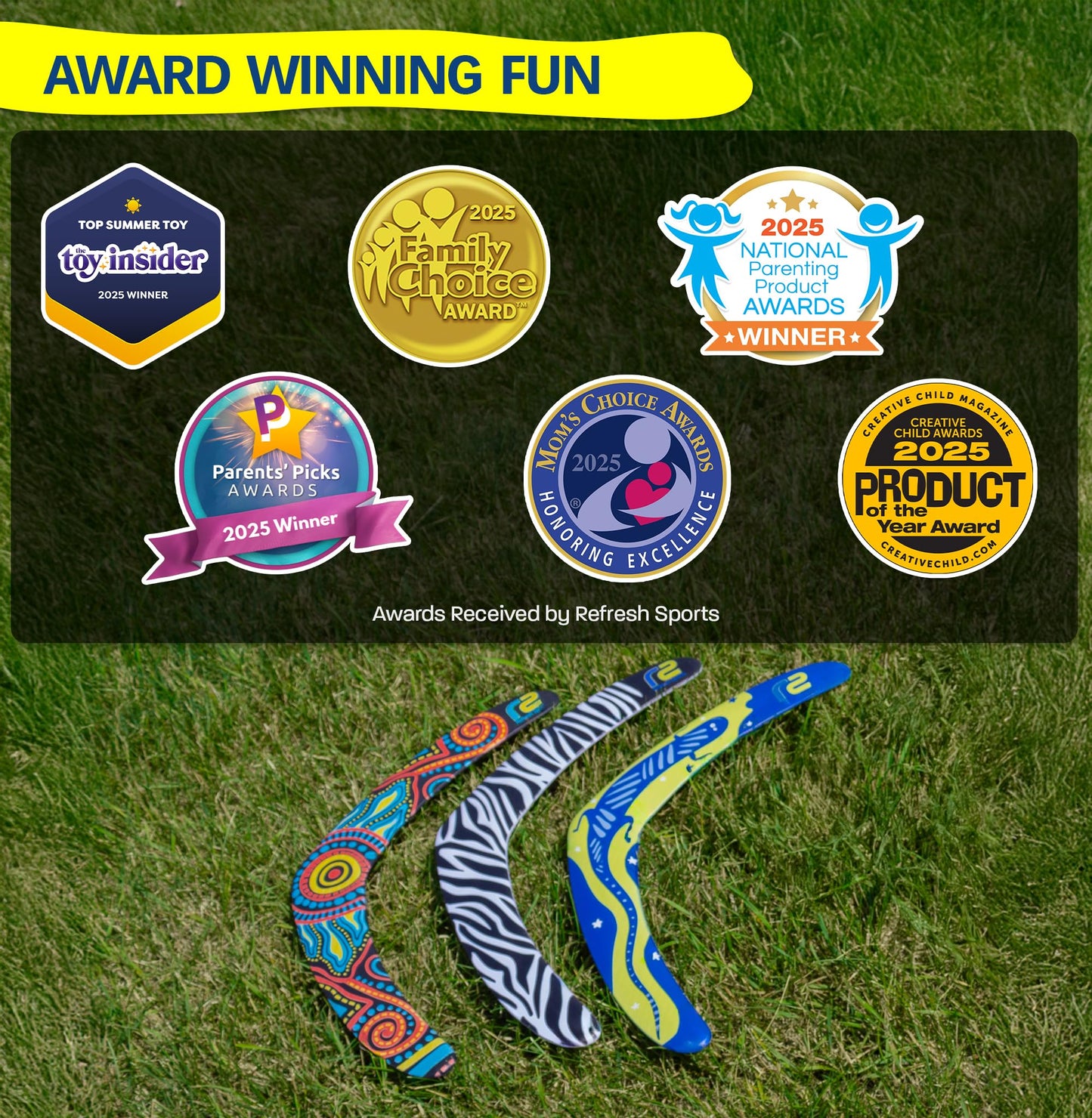 Outdoor Flying Boomerang Toy for All Ages - Outside Beach Games for Adults & Toys for Kids - Fun Outdoor Backyard Toys for Boys - Soft Boomerangs Pool Game & Birthday Gift Ideas for Boys & Girls