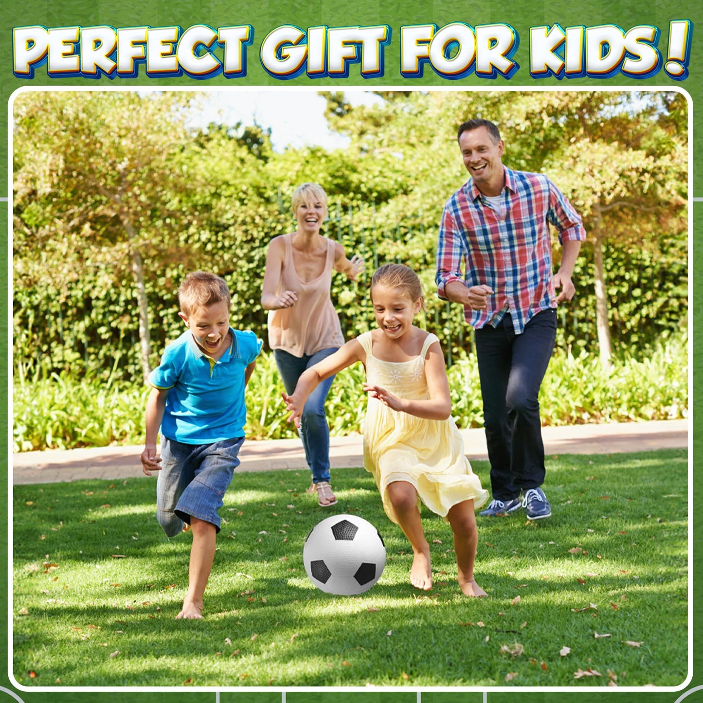 Size 3 Soccer Balls for Toddlers & Kids (4 Pack) - PVC Youth Soccer Balls - Small Beginner Sports & Practice Playground Balls for Backyard, Recess, School, Indoor or Outdoor with Pump