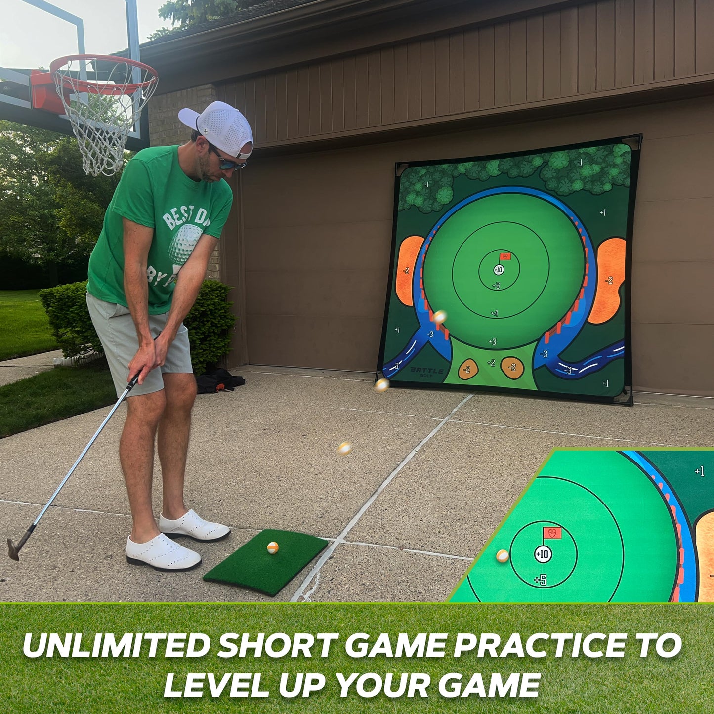 Battle Golf Chipping Game - The Original Portable Golf Game for Chipping Practice for Dads and Junior Golfers - Indoor and Outdoor