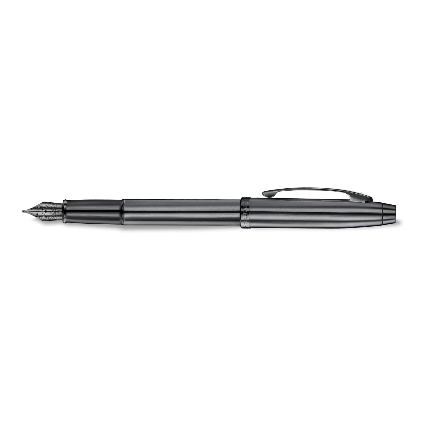 Sheaffer 100 E9375 Pearlescent Dark Gray Gunmetal with PVD Appointments Pen | Premium Gray Pen | Premium Pen Gift box (Fountain (Medium))
