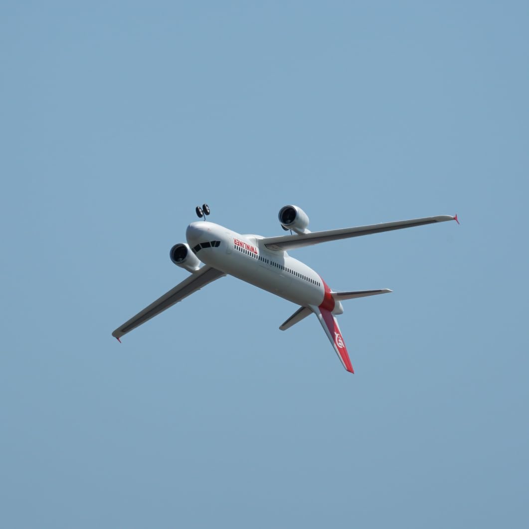 XFLY-MODEL Twinliner Twin 40mm EDF RC Airplane RC Airliner PNP (Transmitter, Receiver or Battery not Included) (Red)