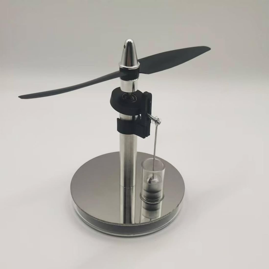 ENGINEDIY Stirling Engine Model, Two-Blade Propeller Swashplate Low-Temperature Stirling, Mini Handcrafted Cup Lid Heat Engine, Creative Desktop Decor Science Educational Set for Adults & Teens