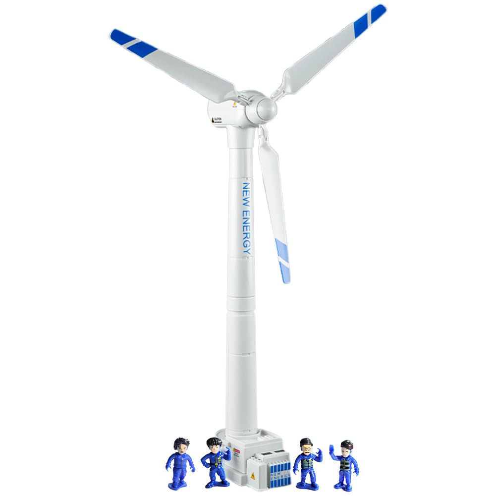 Miracland Wind Turbine Toy, 21.65 Inch Large Size Windmill Toy Clockwork Generator Model STEM Science Kit
