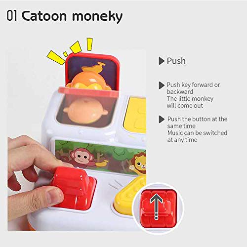YMDLY Toys Animal Park Interactive Pop Up Music Toy,Up- Early Education Activity Center Toy, Ages 7 8 9 10 11 12 Months and up Infant Toddlers Toys.