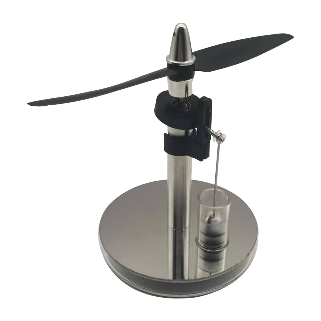 ENGINEDIY Stirling Engine Model, Two-Blade Propeller Swashplate Low-Temperature Stirling, Mini Handcrafted Cup Lid Heat Engine, Creative Desktop Decor Science Educational Set for Adults & Teens