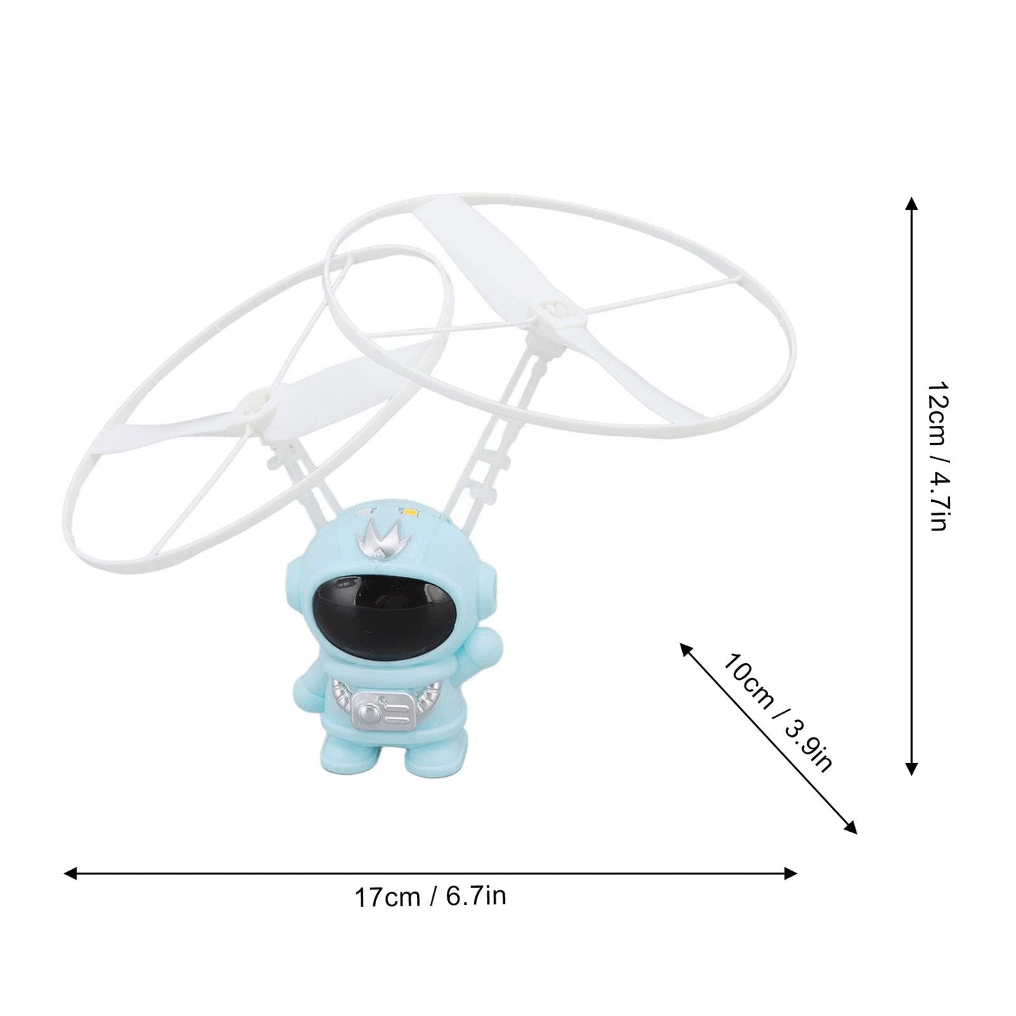 TOPINCN Astronaut Induction Flying Plaything, Levitation Aircraft Gadget with LED Lights, Stable Intelligent Hover Flying Saucer, Science Techs Desk Decor for Boys Girls Adults (Blue)