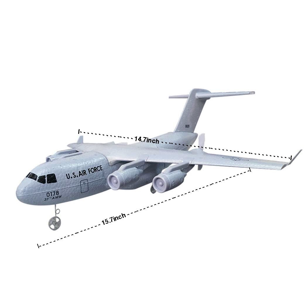 OTTCCTOY RTF RC Plane, 2.4Ghz 2 Channels Airplane, Navy Blue C17 Globemaster III Aircraft, Easy to Fly RC Toy
