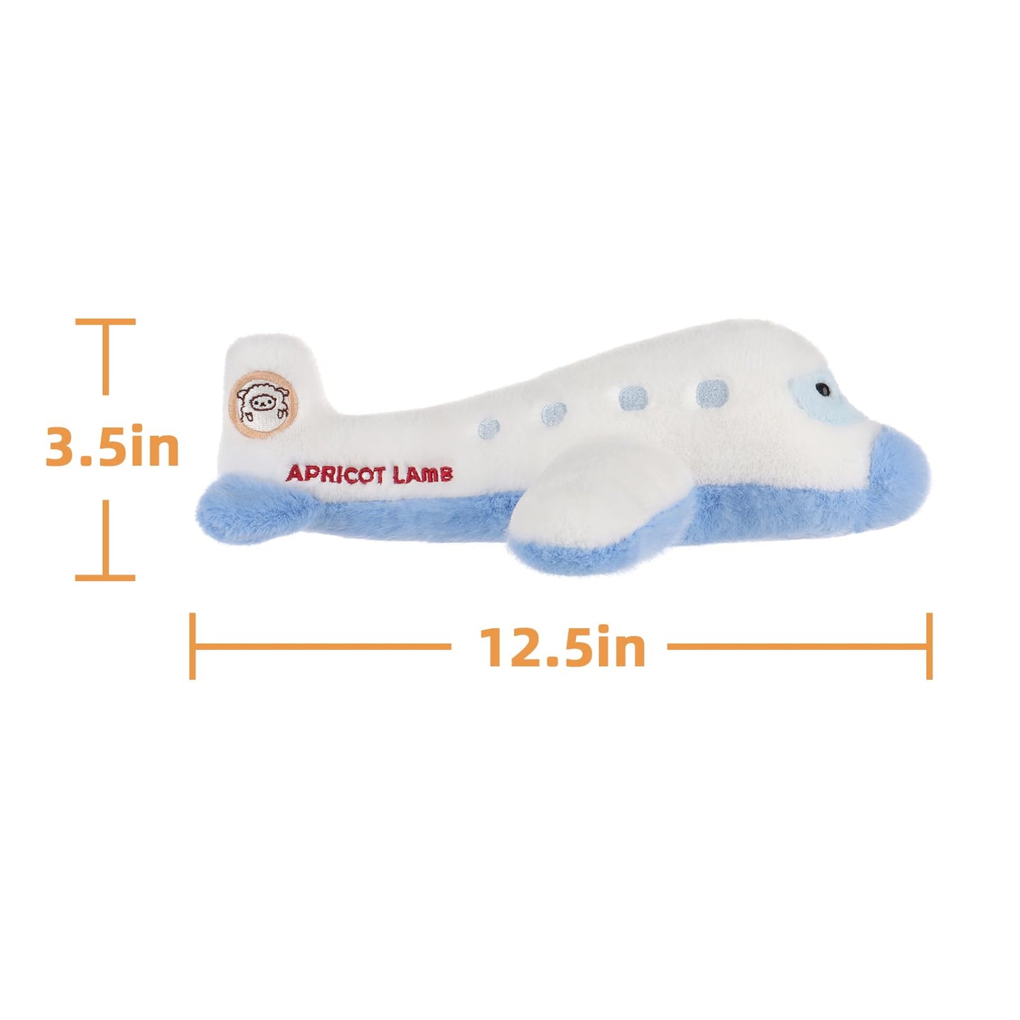 Apricot Lamb Comfort Plane Stuffed Animals for Kids, Soft Cute Plush Toys for Baby Girl and Boy, Fluffy Comfort Plane