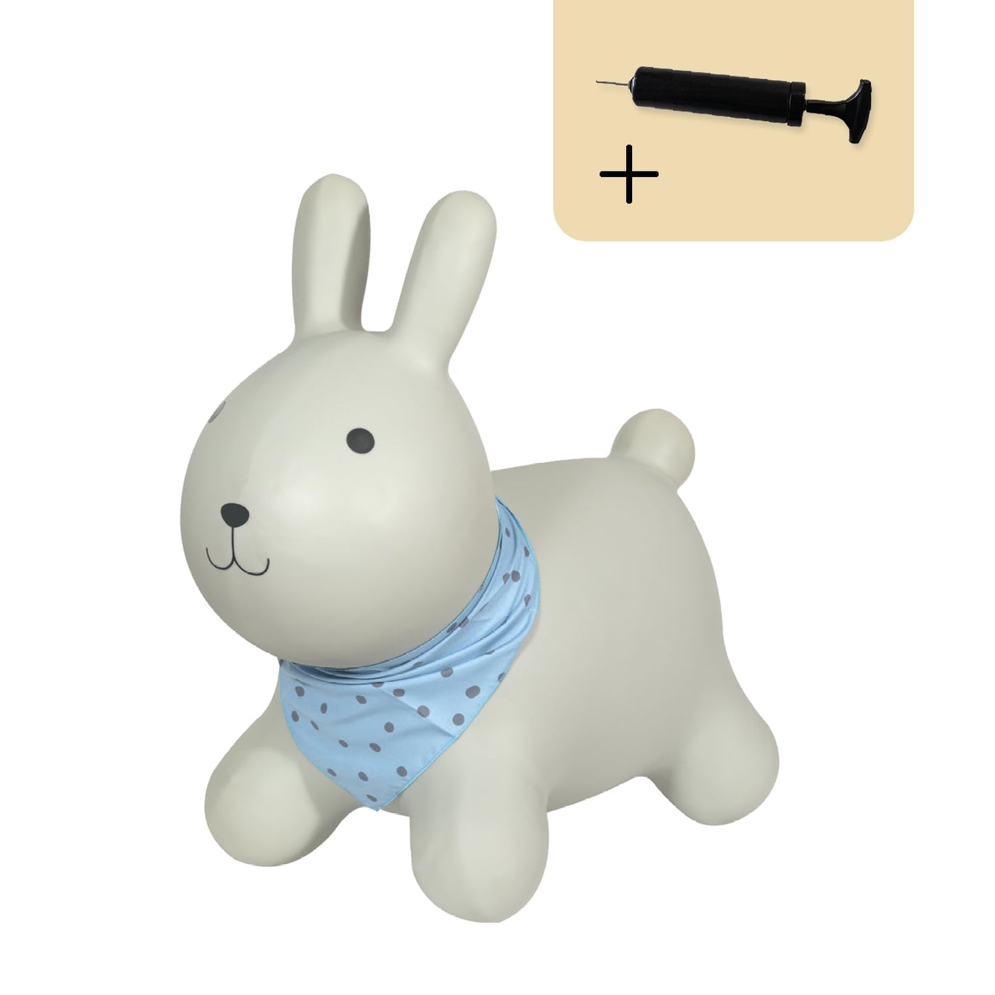 Kindsgut Bouncy Animal Hopper – Inflatable Bouncing Ride-On Toy for Kids & Toddlers Age 2+, Designed in Germany, Indoor & Outdoor, Rabbit