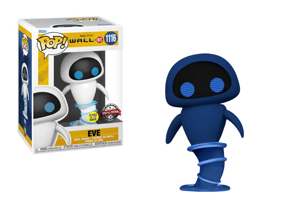 Funko Pop! Disney: Wall-E - Eve Flying - Glow in The Dark - Collectible Vinyl Figure - Gift Idea - Official Products - Toys for Kids and Adults - Movies Fans