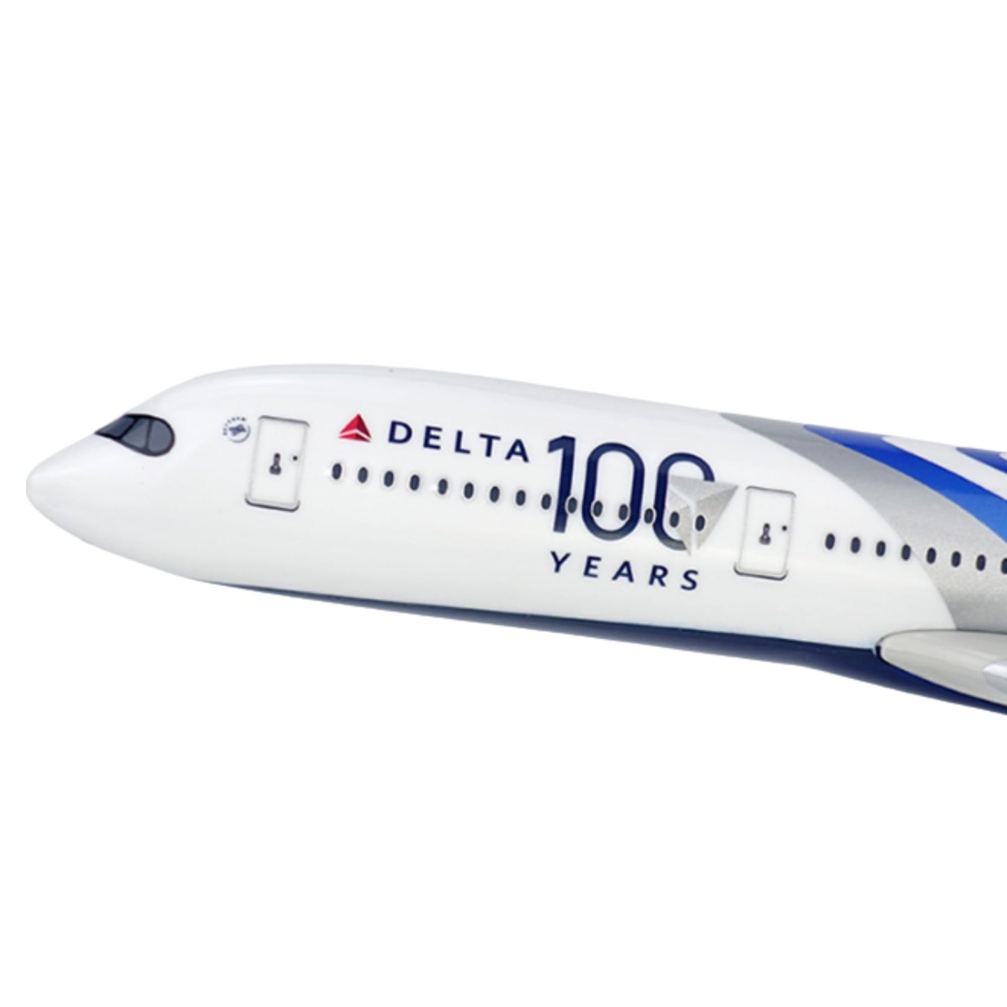 Flight Miniatures Delta 100th Anniv. Livery A350 1:200 Scale - Plastic Snap-Fit Model Airplane - Collectible Replica of Delta Airlines Aircraft Part# AAB-35090H-004