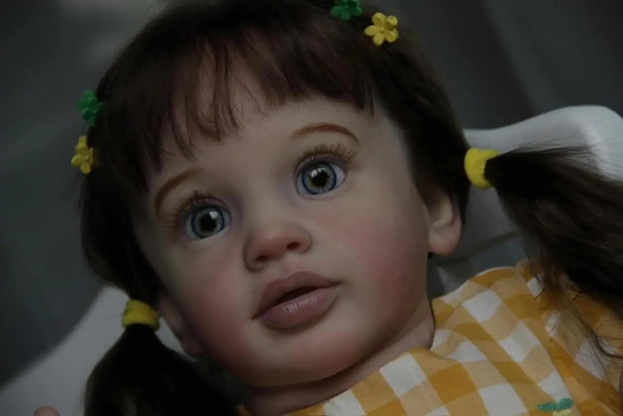 KOKOMANDY Big Reborn Toddler Dolls 26 inch Reborn Doll Realistic Girl that Look Real Life Baby Dolls Soft Cloth Body Weighted Doll Rooted Brown Hair Cute Children Birthday Gifts