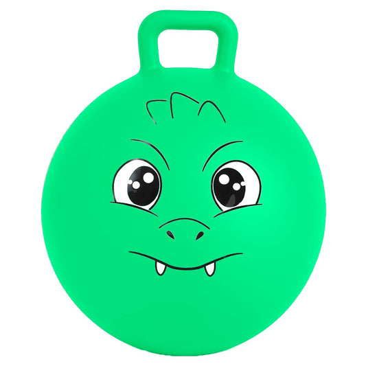 Xino Sports Hopping Ball for Kids - 18 Inch Hopper Ball with Handle, Green Jumping Bouncer Toy for Indoor and Outdoor Play