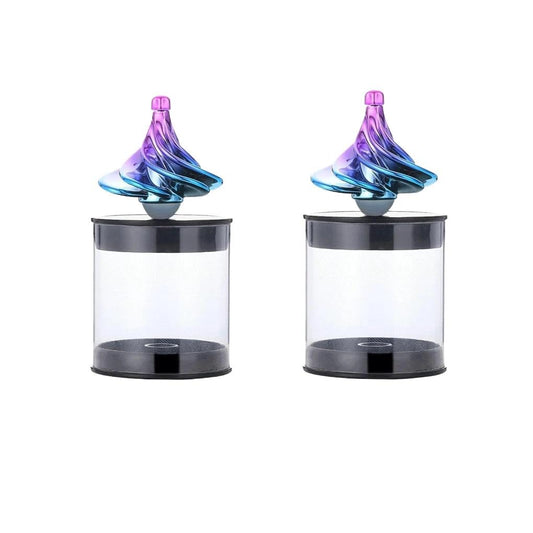 Magnetic Airflow Spinning Top – Wind-Powered Fidget Toy for Stress Relief & Focus – Aerodynamic Tornado Spinner with Magnetic Base – Unique Desk Toy for Adults and Kids – Perfect Office Gift
