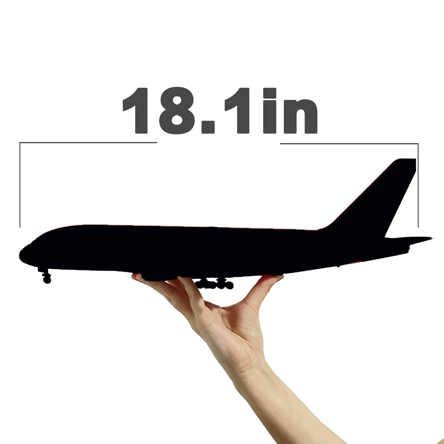 MACHASORS A380 Model Airplane 1/160 Scale A380 Model Plane with LED Lights and Airport Scene Accessories Ideal Display and Gift
