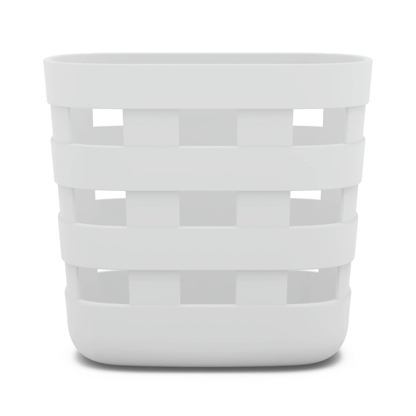 Lalo Bath Time Storage Bin - Keep Items Organized & Dry with Non-Toxic Plastic, Easy Cleanup, Removable Drying Bin, Woven Baby Organizer, Secure Wall Attachment, 9 x 5.5 x 8.5 in - Coconut