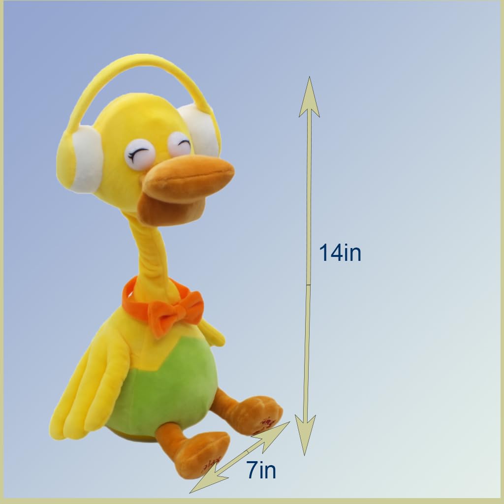 Talking Duck Toy Mimicking Recording Plush & Interactive Toy ，With Twisting Neck and Flapping Wings, Repeating What You Say，Singing, Recording, for Kids Gift for Boy & Girl（Headphone Duck Toy).