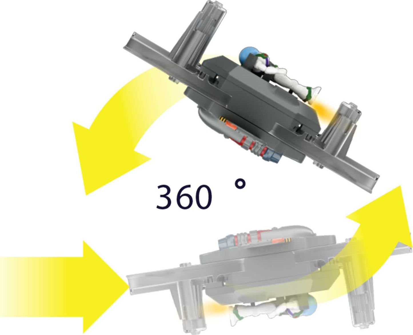 Hot Wheels RC Space Ranger Jetpack & Buzz Lightyear Figure, Remote-Control Flying Ship from Mattel Disney Pixar Movie Lightyear