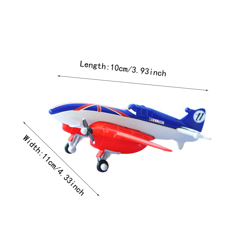5 Pack Movie Planes Metal Diecast Airplane Toy Set, Including No. 7 Dusty, No. 11 Bulldog, No. 29 Skipper, No. 17 Yellow Bird and Ishani (5 Pack Planes Set C)
