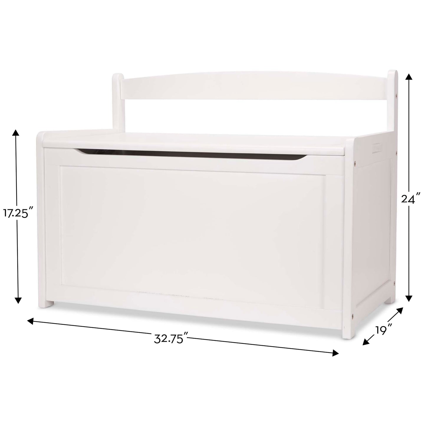 Melissa & Doug Toy Chest, Wooden Toy Storage Box with Safety-Hinged Lid, Kids Toys Storage Organizer for Playroom, Bedroom, & Montessori Classroom Furniture for Boys & Girls Ages 3+