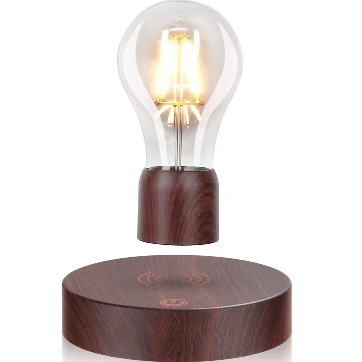 exekoml Levitating Light Bulb Lamp Floating and Spinning LED Bulb Light 360 Degree Rotating Magnetic Levitation Bulb Night Lights Table Lamps Home Office Decoration Desk Tech Toys