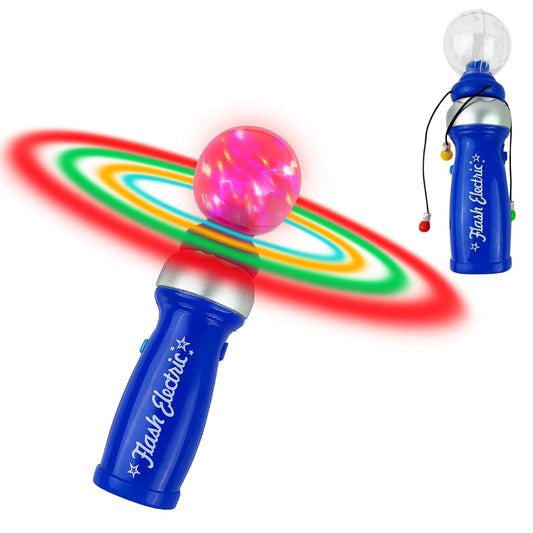 ArtCreativity Light Up Galaxy Spinner Wand, 8 Inch Spinning Light Up Toy for Kids with LED Effects, Batteries Included, Fun Gift for Boys & Girls, Birthday Party Favor, Carnival Prize, Blue