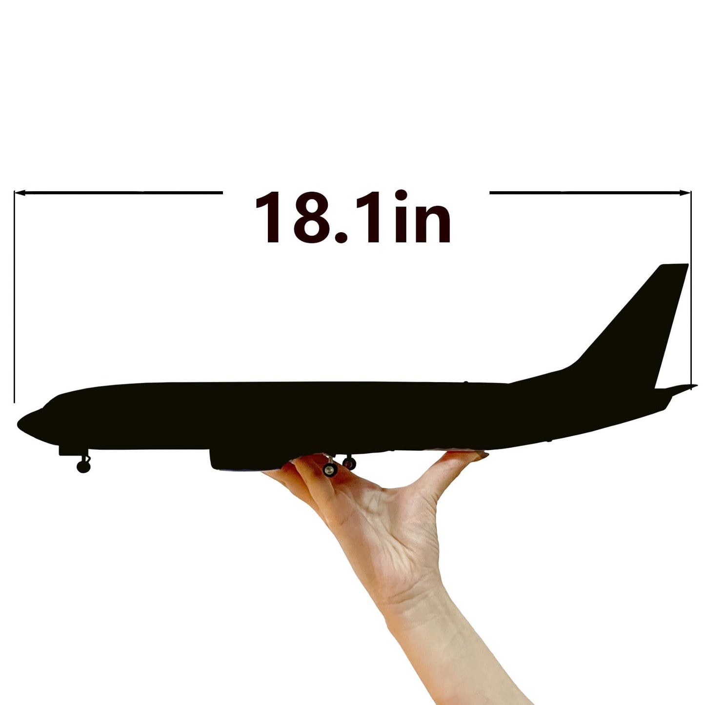 Mahfisj 1/80 Scale B737 Model 18 Inches 737 Model Airplane Kit with LED Lights, Ideal Collection for Adults