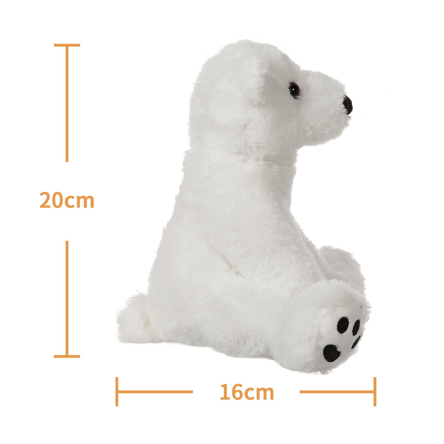 Apricot Lamb Toys Plush White Polar Bear Stuffed Animal Soft Cuddly Perfect for Child （White Polar Bear ，8 Inches