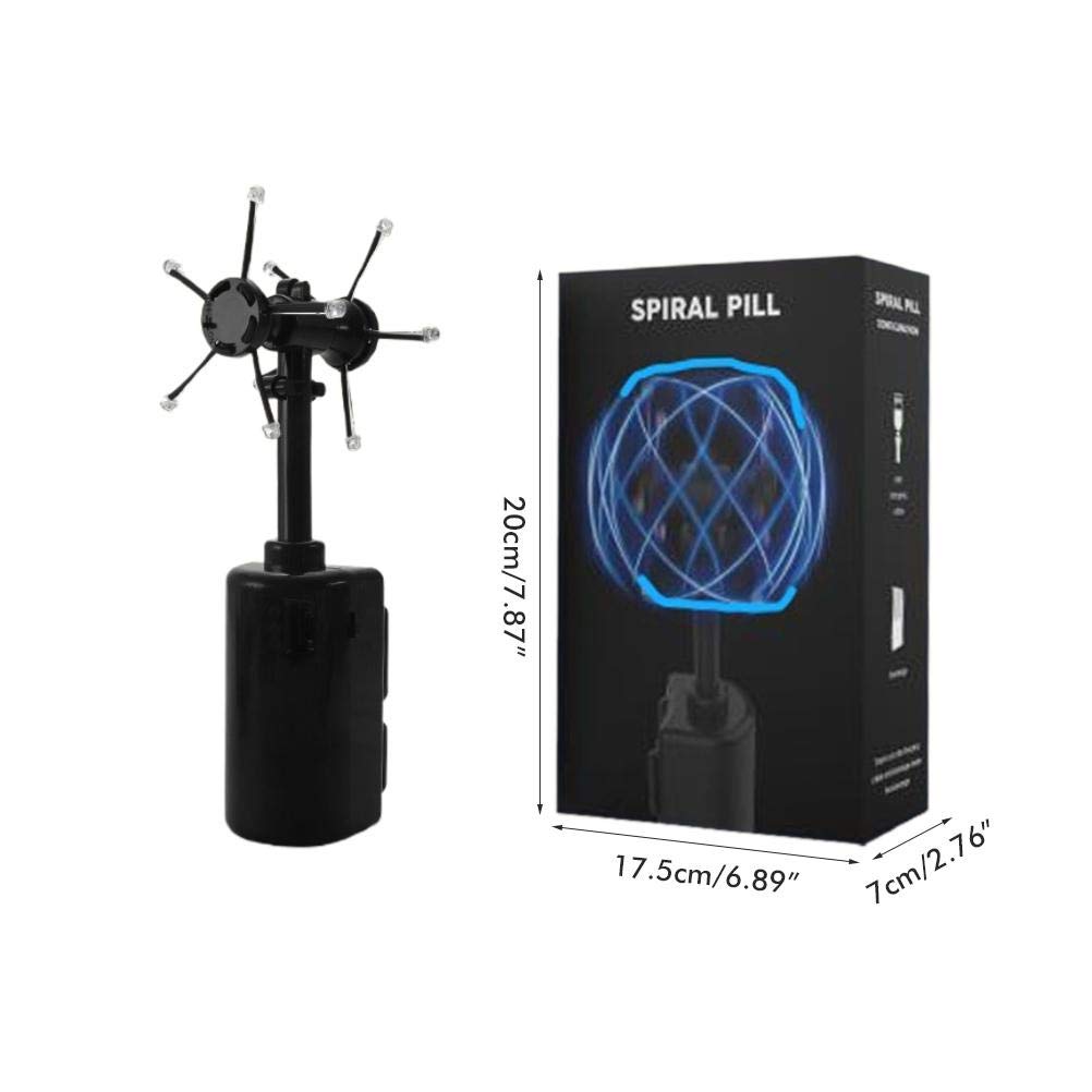 Dan&Dre Luminous Rotating Floating Toy， Spiral Electric Toy Adjustable Spiral Generator