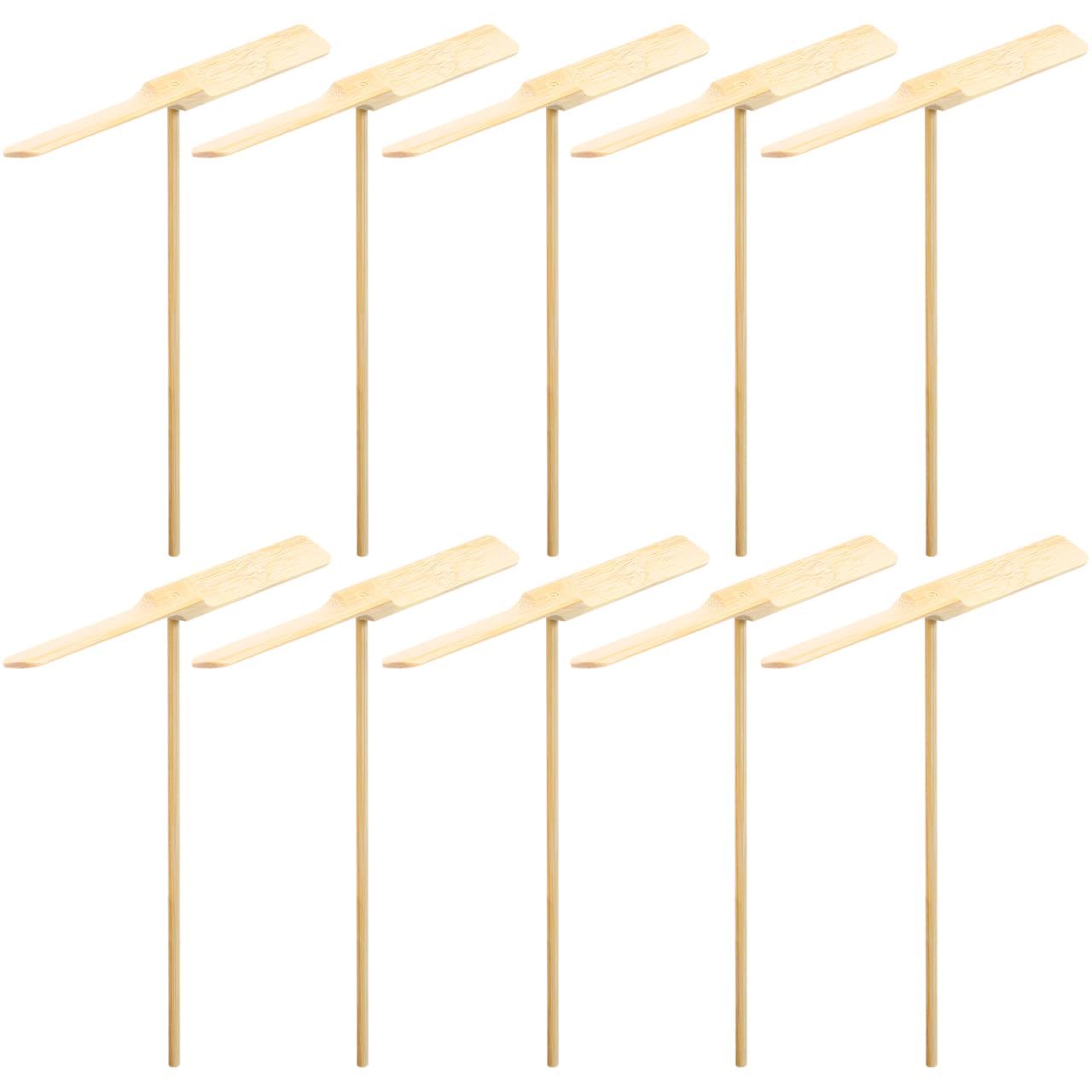 Toddmomy Bamboo Dragonfly Helicopter Toy - 10 Pcs Durable Wood Flying Props, Hand Helicopter Spin Flying Toys for Kids, Outdoor Party Favors and School Rewards