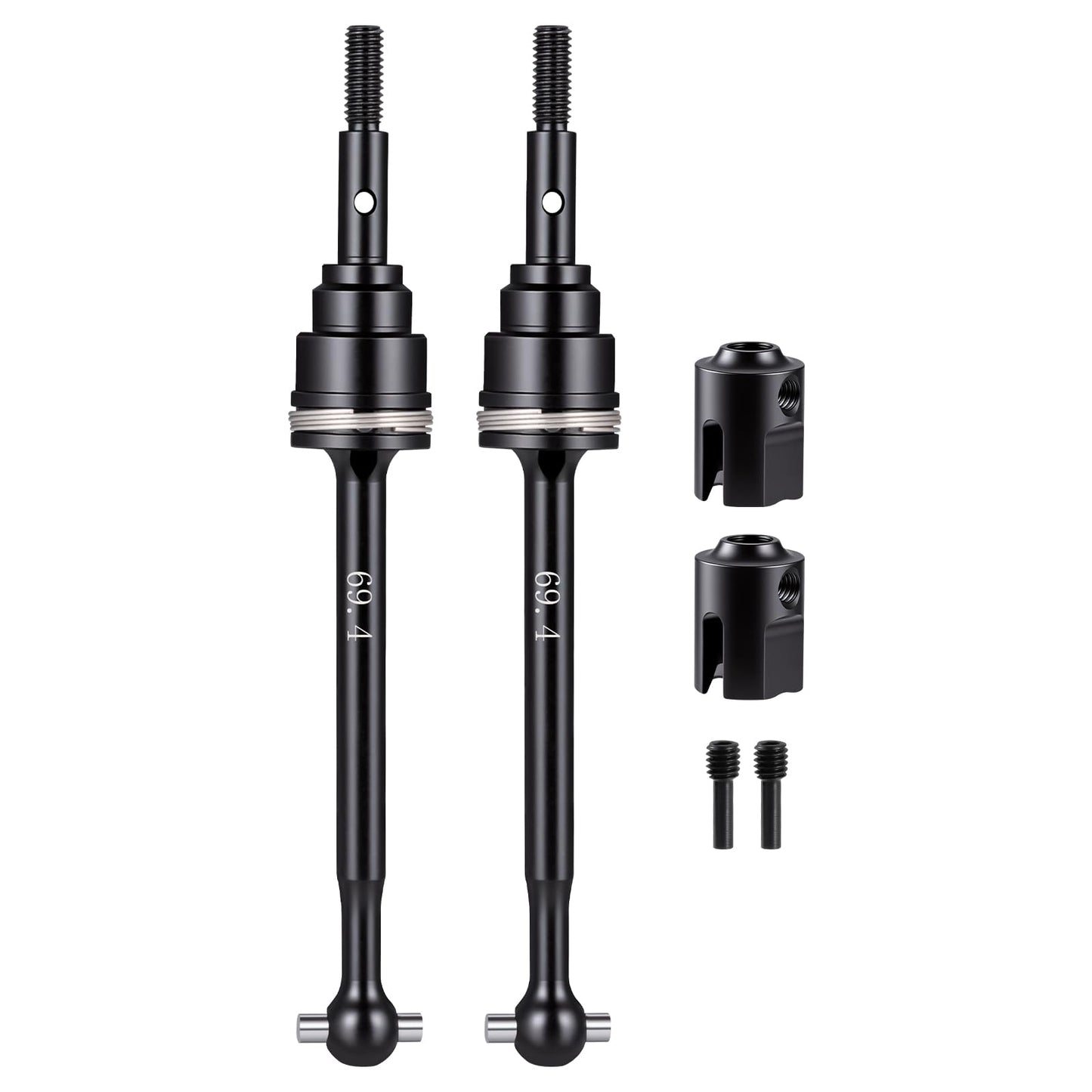 QUPA AM STORE Carbon Steel Front/Rear Driveshafts with Drive Cups for Tra-xxas 1/16 Mini XRT 3S Monster Truck Upgrades (Rear)