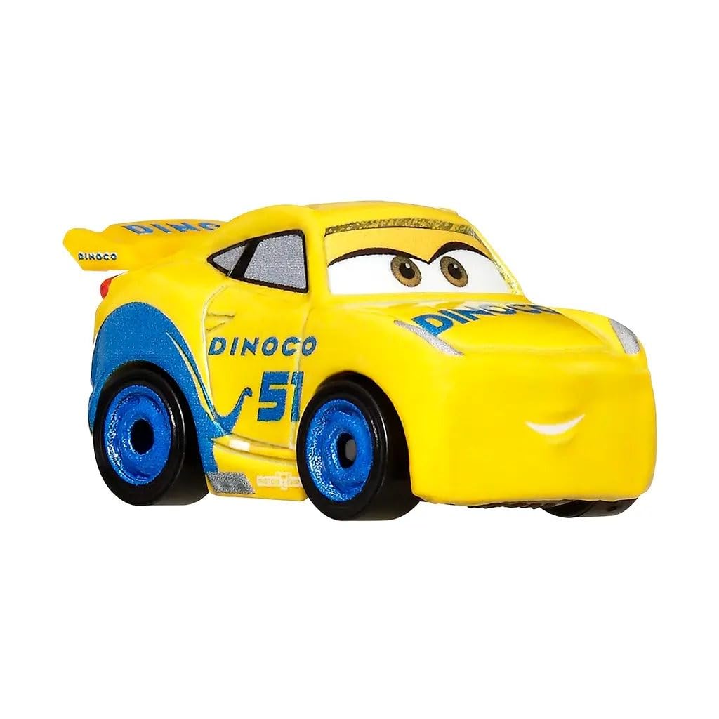 Disney Cars Mini Racers 3 Pack Sponsored by Dino Rotor Turbosky, Dinoco Cruz Ramirez, Dinoco Lightning McQueen