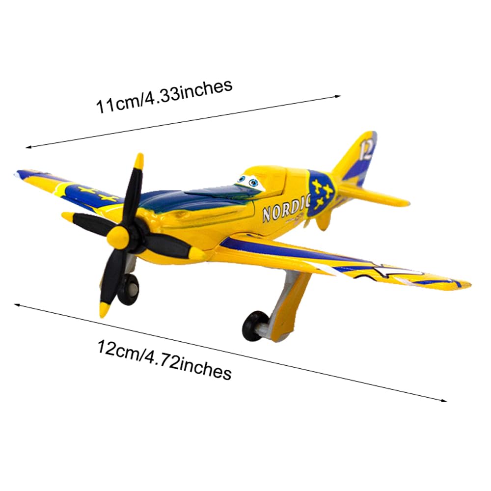 6 Pack Movie Planes Metal Diecast Airplane Toy Set (6 Pack Planes Set A)