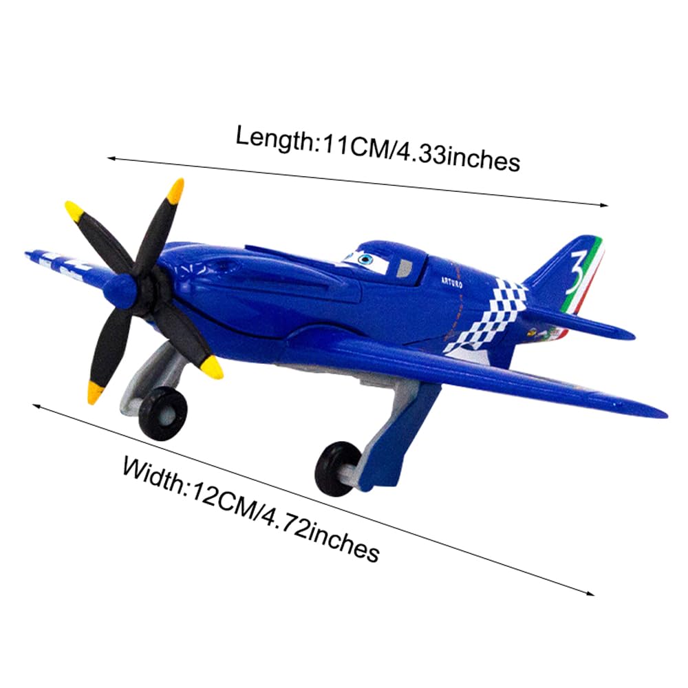 6 Pack Movie Planes Metal Diecast Airplane Toy Set (6 Pack Planes Set A)