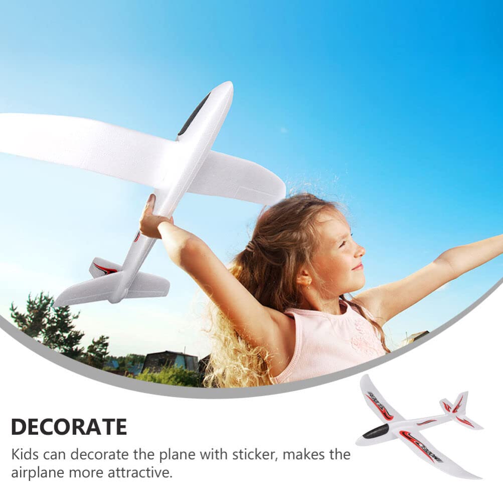 Alasum Foam Glider, 2Pcs Foam Glider Airplane Toy, 39 inch Throwing Foam Plane Catapult Flying Plane Model Toy for Outdoor Sports Toys Birthday Gifts for Boys Girls