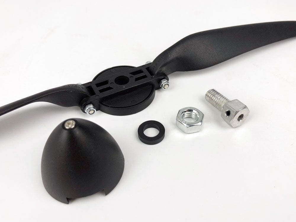 RC Folding Propeller 6" 7" 8" 9" 10" 11" 12" 13.5" 14" 15.5" 16.5" w/Different Spinner Size and Motor Shaft Diameter φ3.0 φ3.17 φ4.0 φ5.0 with Plastic Spiner Cap for RC Airplane (8×4.5, Shaft φ3.17)