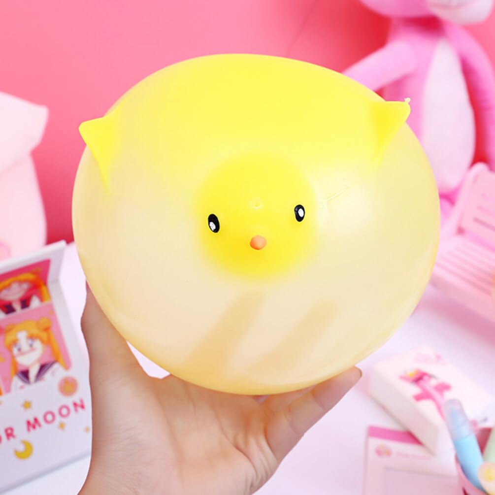 NUOBESTY 5Pcs Blowing Animals Toy Inflatable Balloon Squeeze Ball Kids Party Balloons Easter Gift Random Style
