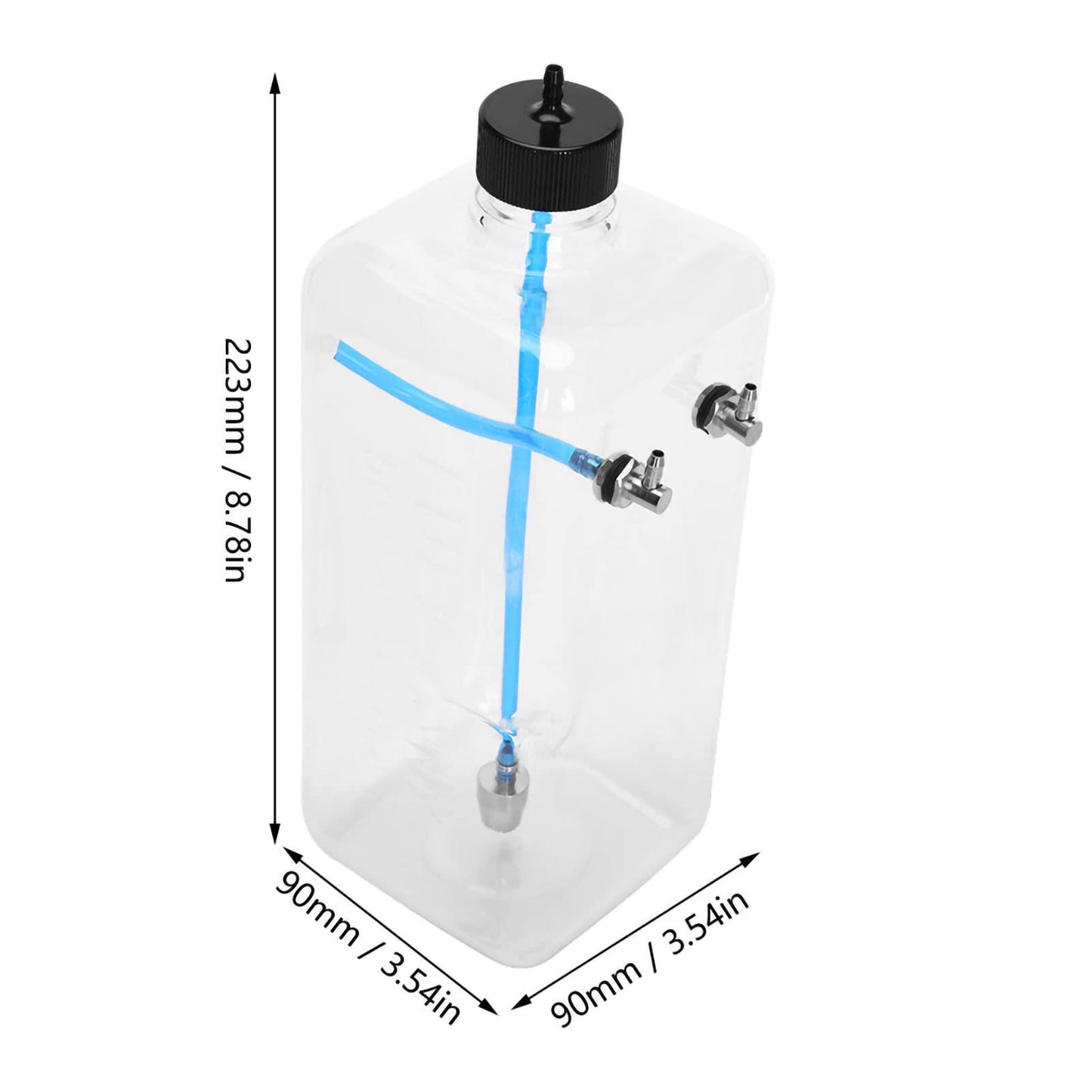 RC Airplane Fuel Tank,Transparent High Strength Sealed 1500ml Capacity CNC Machined Metal Fuel Container for 150-200cc Aircraft Enthusiasts Hobbyists Flying Competitions