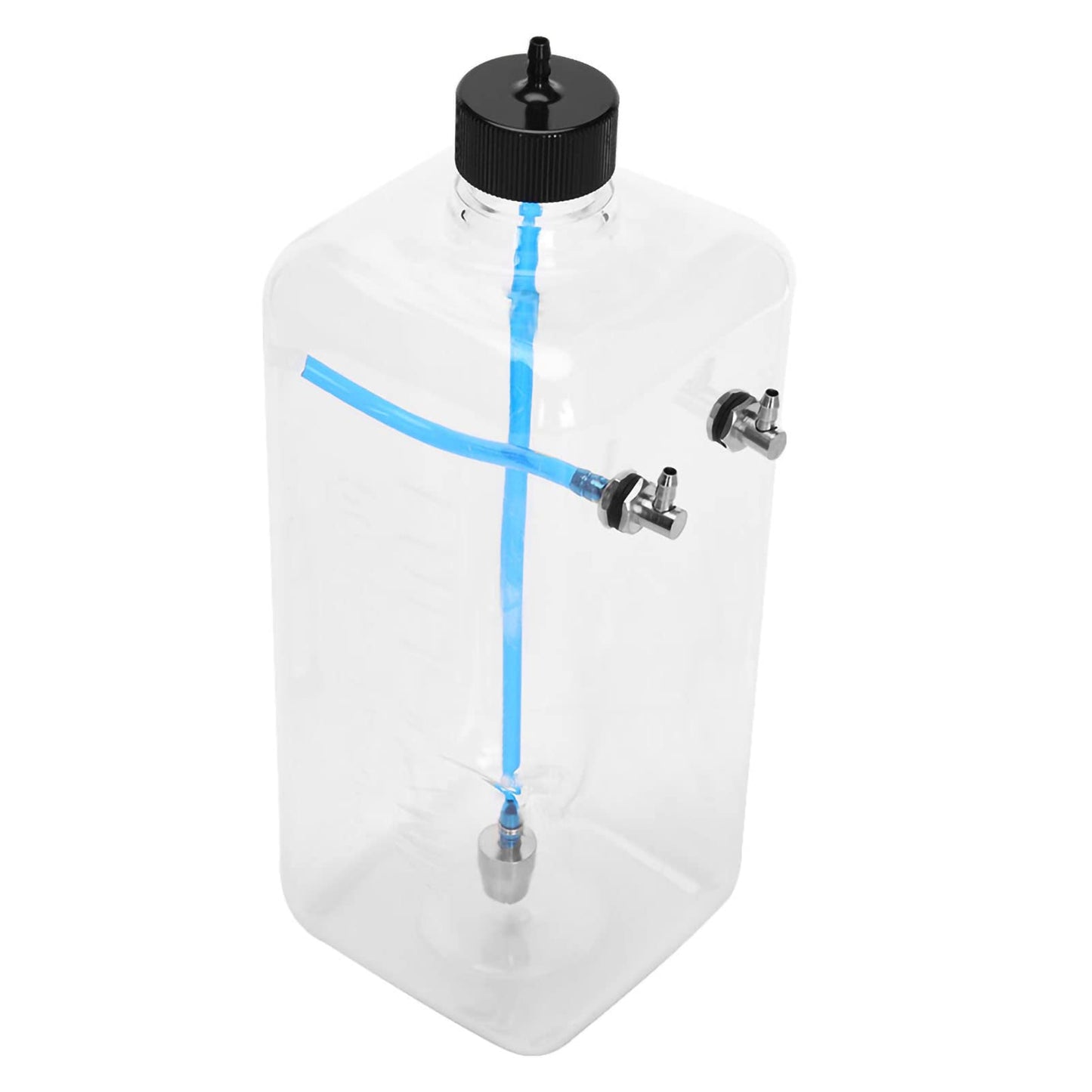 RC Airplane Fuel Tank,Transparent High Strength Sealed 1500ml Capacity CNC Machined Metal Fuel Container for 150-200cc Aircraft Enthusiasts Hobbyists Flying Competitions